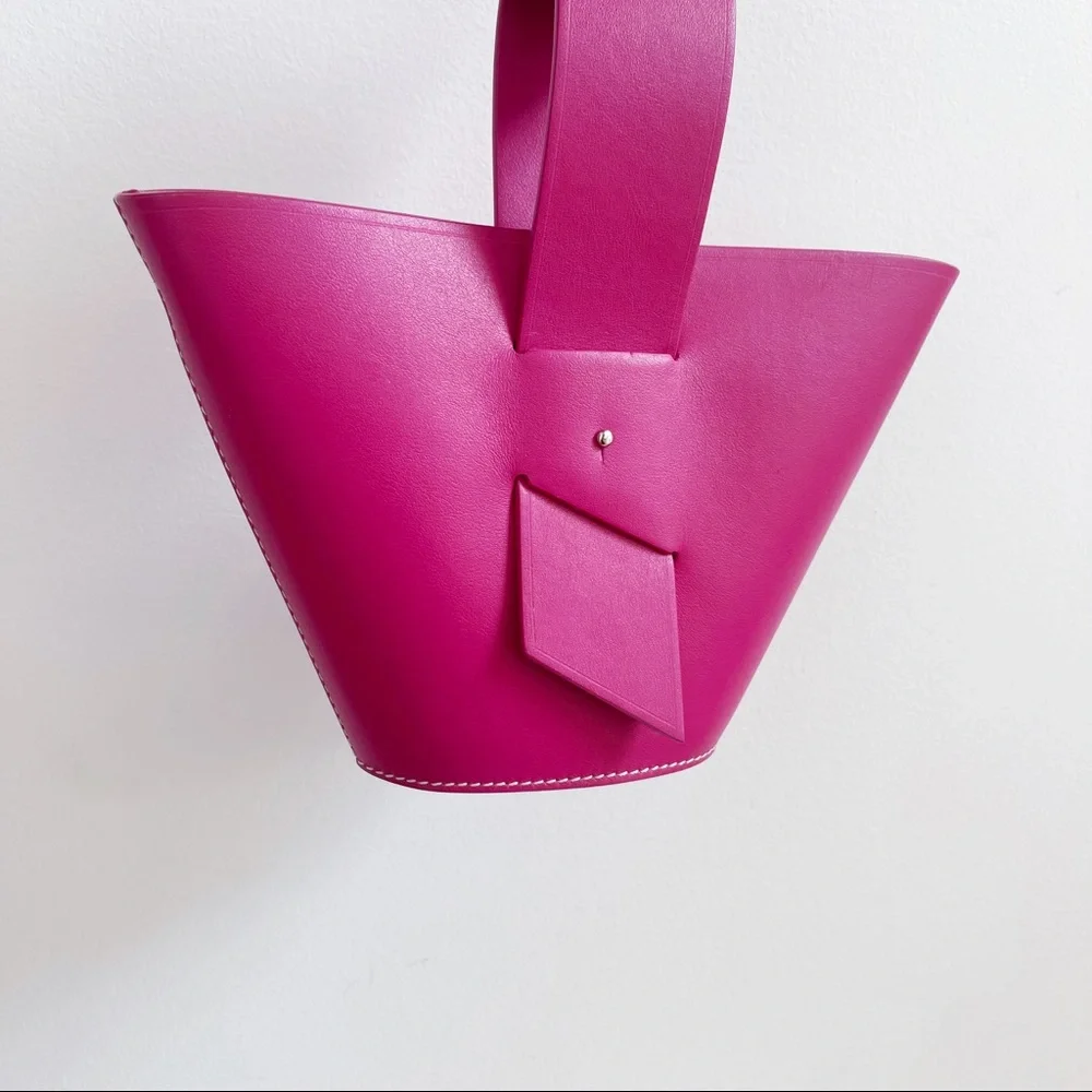 Carolina Santo Domingo Bright Pink Mini Tote Bag - Picture 12 of 14